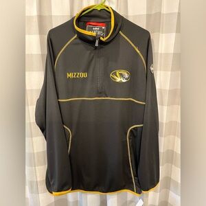 Mizzou Tigers Black and Gold Quarter-Zip Sweatshirt
